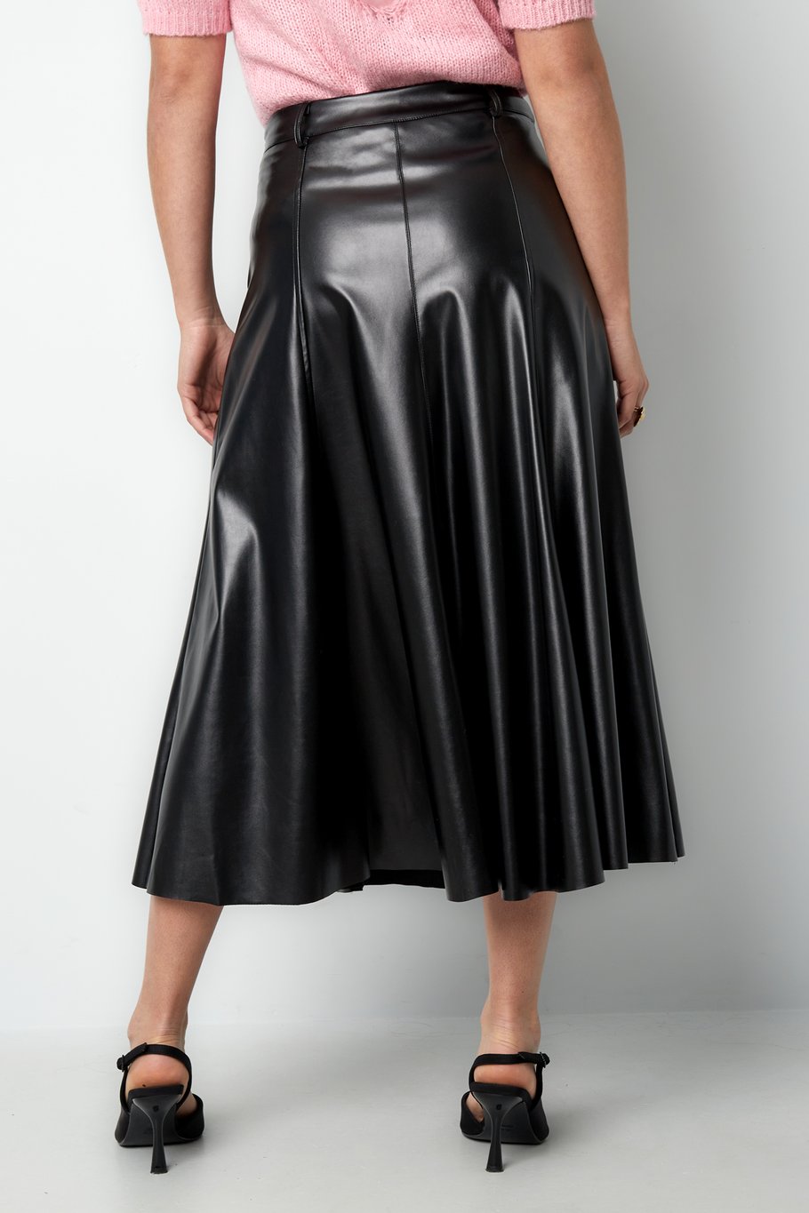 PU long skirt - Black