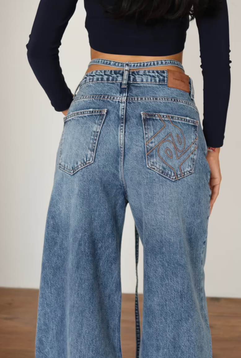 Palazzo Wijde Pijp met Waist String