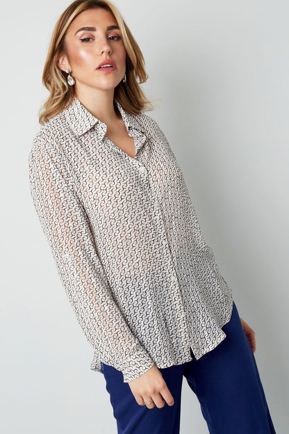 Blouse met Link Print