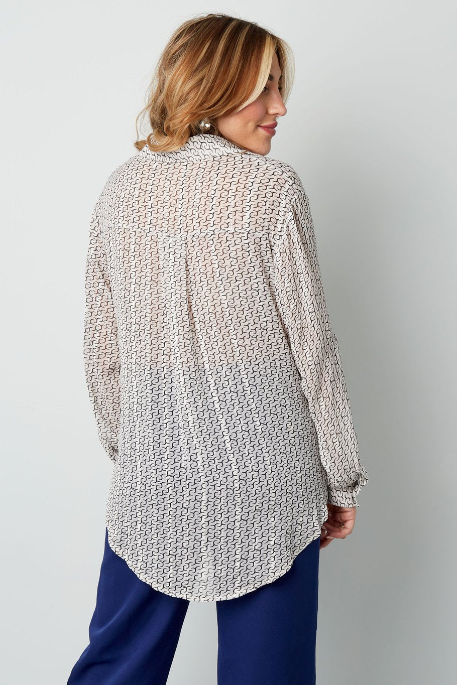 Blouse met Link Print