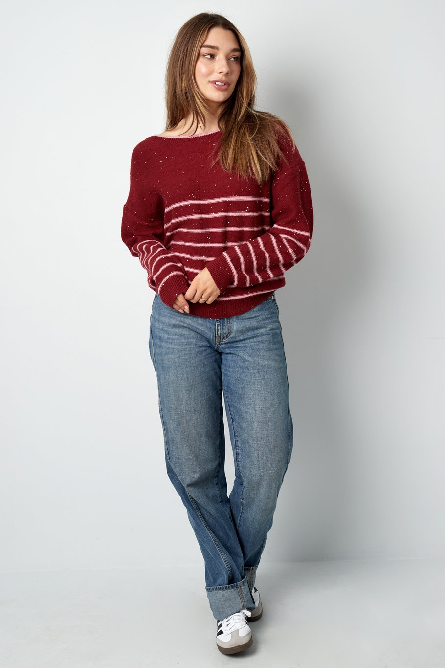 Bow Delight cardigan - red