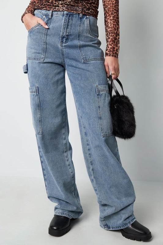 Jeans met Zijkant Strap