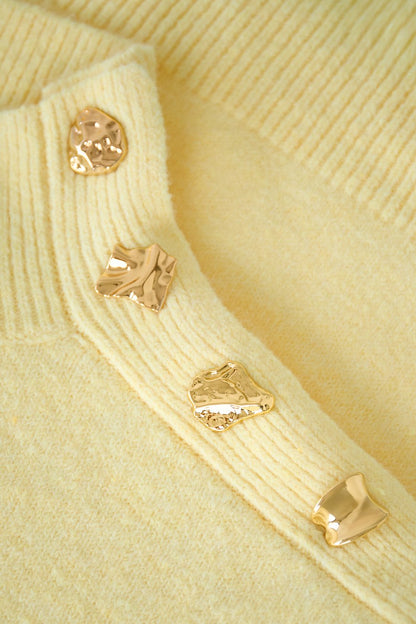 Polyester Sweater met Zijknopen