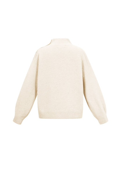 Polyester Sweater met Zijknopen