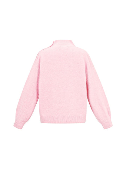 Polyester Sweater met Zijknopen