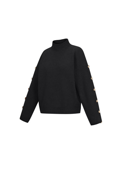 Polyester trui met Zijknopen