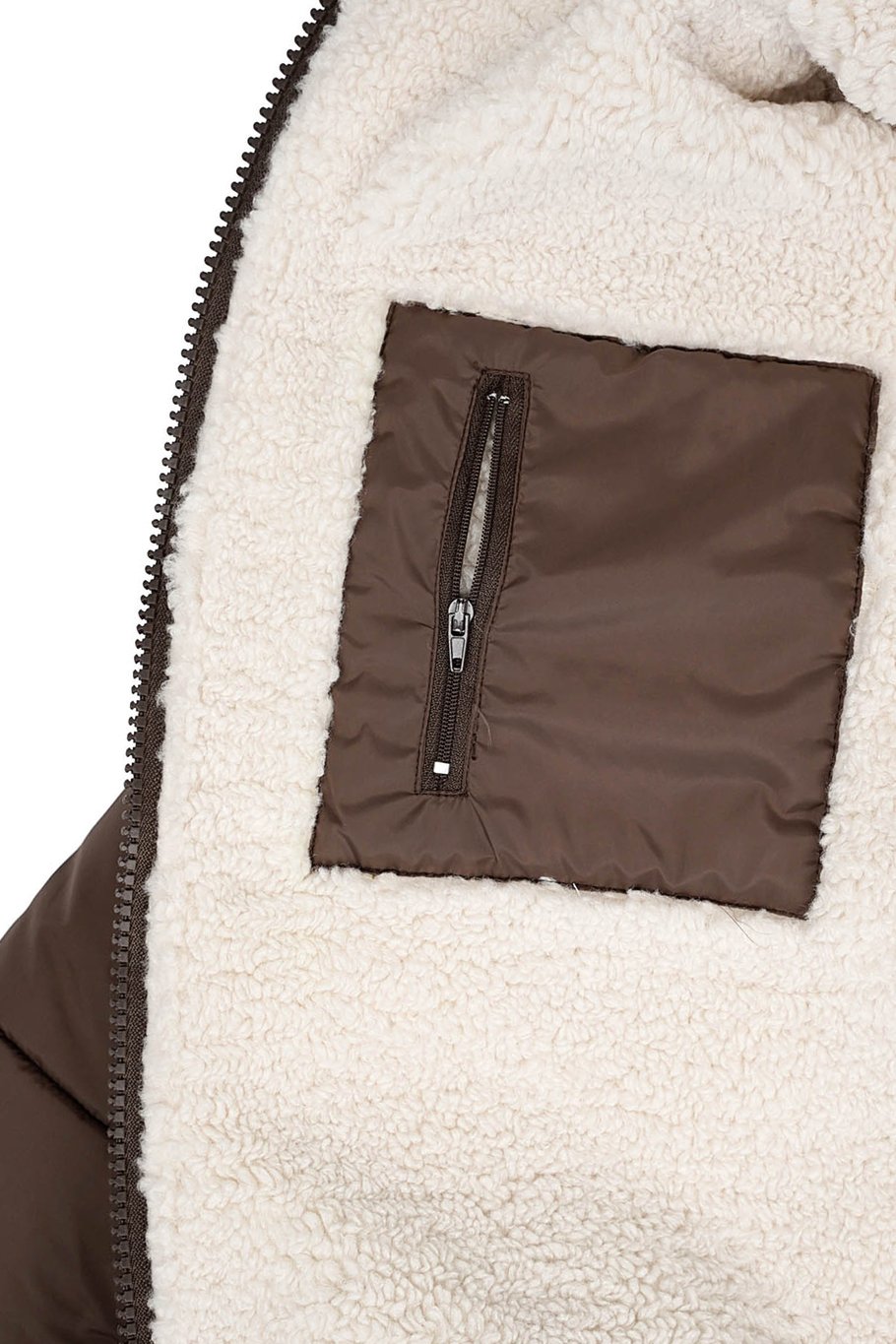 Long Nylon Coat - Brown