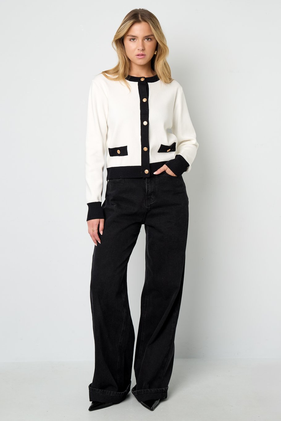 Chique Double Coloured Cardigan - Long