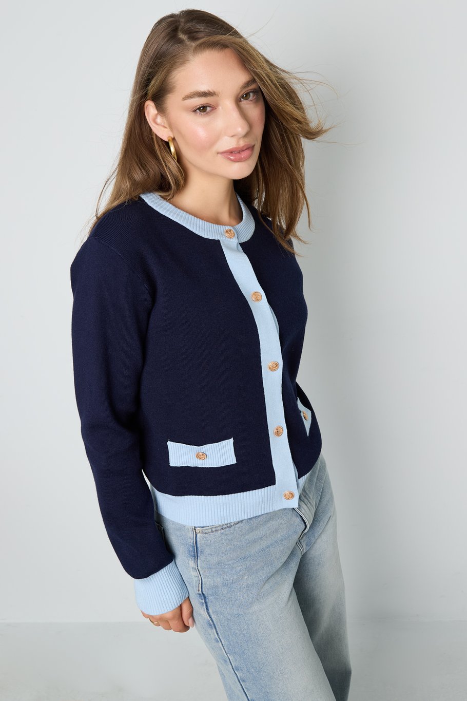 Chique Double Coloured Cardigan - Long