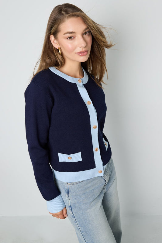 Chique Double Coloured Cardigan - Long