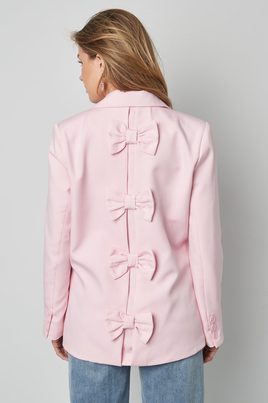 Blazer met strikjes - Roze