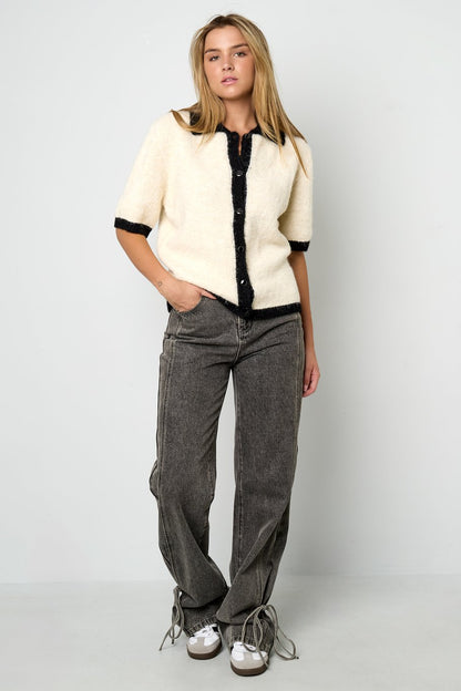 Double Coloured Cardigan - Short