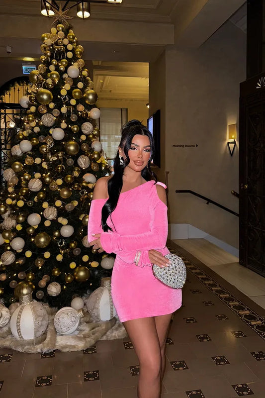 Wednesday Pink Mini-jurk