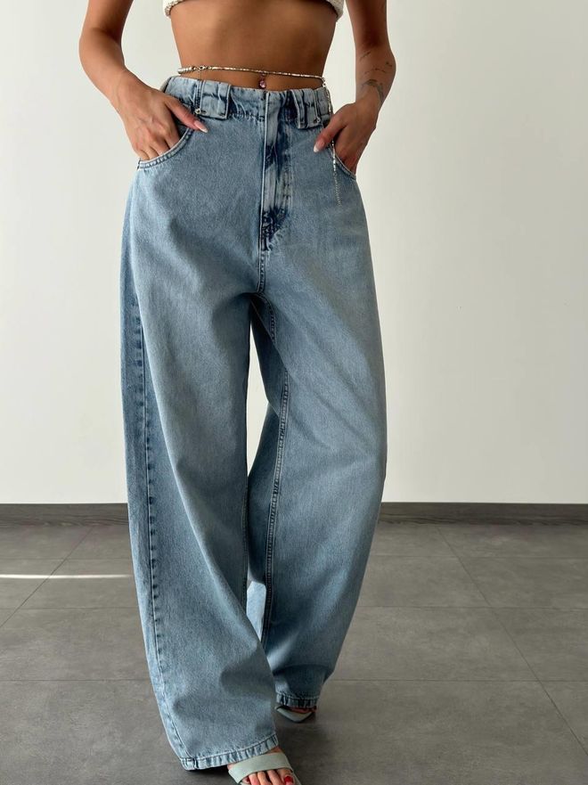 Hoge Jeans met Wijde Pijpen